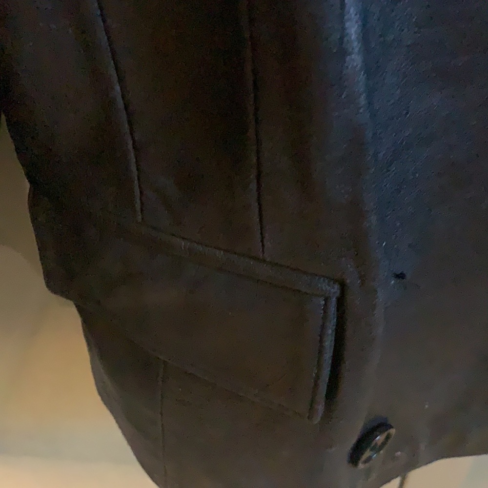 Inc Black Leather Lined Double Button Small Petit… - image 6